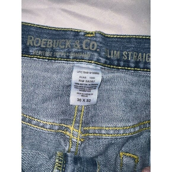 Roebuck & Co. Slim Straight Jeans 36x32 - Picture 3 of 6